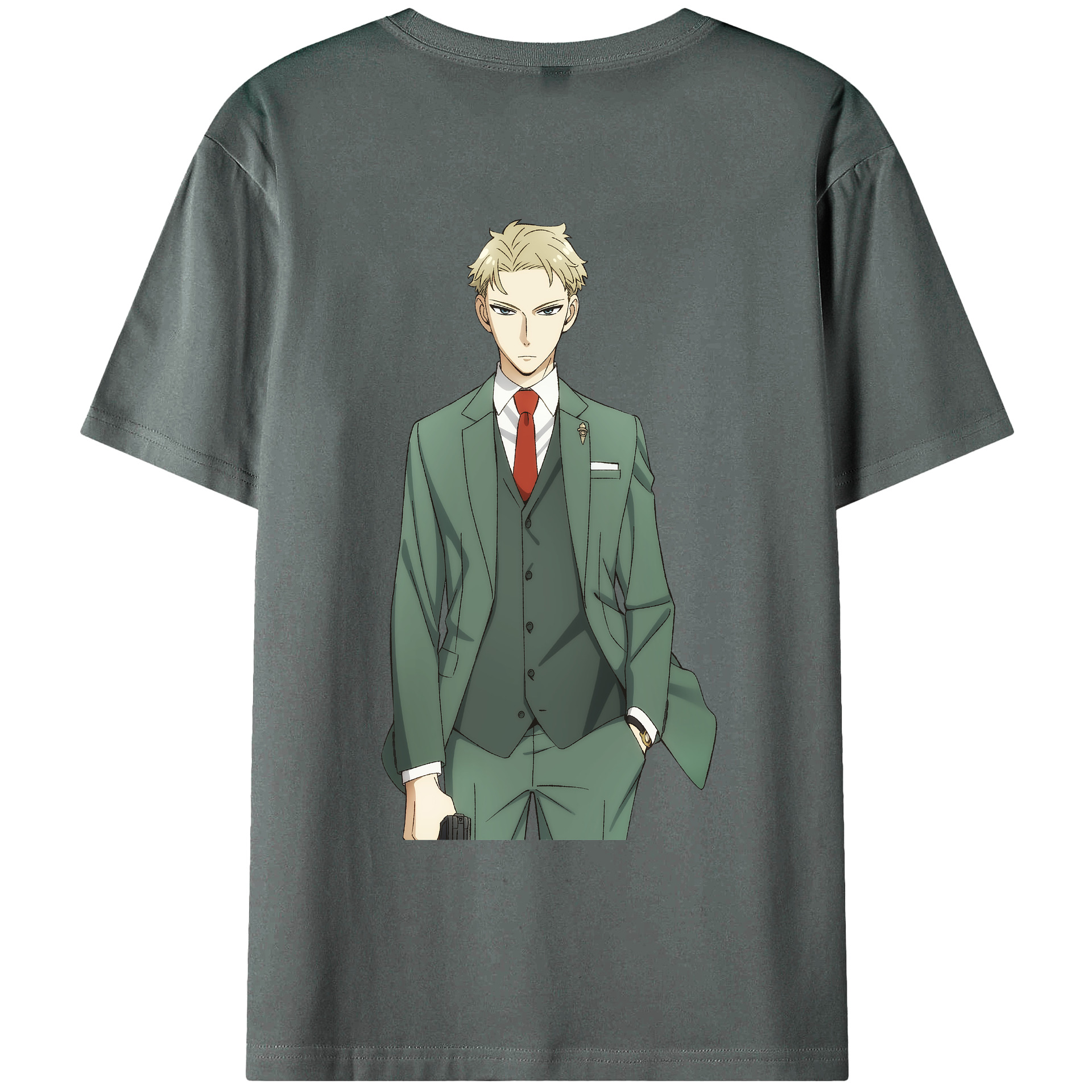 （画像用） SPY×FAMILY间谍家家酒 綿100％ メンズ半袖Tシャツ（バックプリント） 通気性